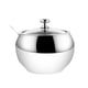 thumbnail image 2 of 2 tazones de azúcar de acero inoxidable con cuchara de tapa y bandeja, macetas de condimento brillantes pulidas para servir especias de azúcar pimienta sal- 330ml / 11,6 oz, 2 of 3