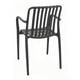 thumbnail image 5 of Pack 4 Sillas Terraza con Apoyabrazo Stripes Grafito 54x58x80cm, 5 of 5