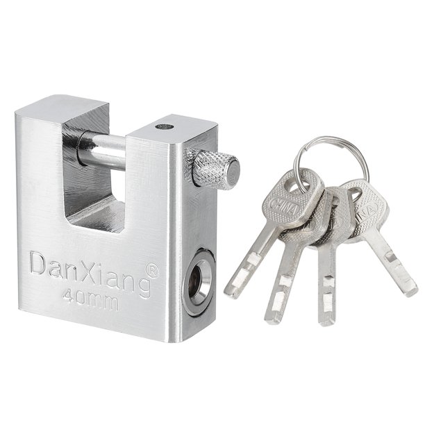Candado de Alta Seguridad Uxcell con 4 Llaves para Unidad de Almacenamiento, Cerradura de Garaje, Cercas, Cobertizos, Garajes 1.6"