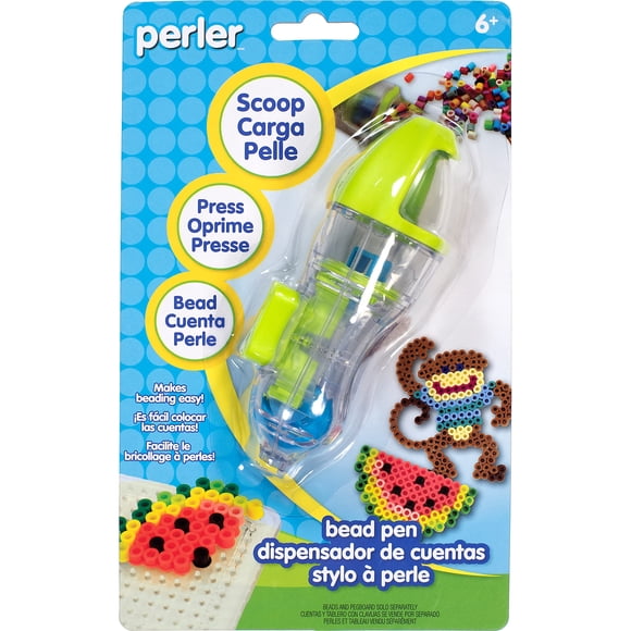 Bolígrafo dispensador de abalorios Perler Crafts para niños, color verde lima