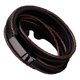 thumbnail image 1 of Pulsera de Cuero Multigiro Hombre Mujer Café con Negro, 1 of 3