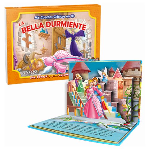Latinbooks - Mis Cuentos Clásicos En 3D - La Bella Durmiente (Pop Up) Blanco