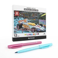 Mobee - Marcadores Lápices Metálicos Set 12 Colores Profesional