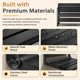 thumbnail image 4 of Asiento de Ducha Plegable Koretech de Teca Acero Inoxidable Negro, 4 of 6