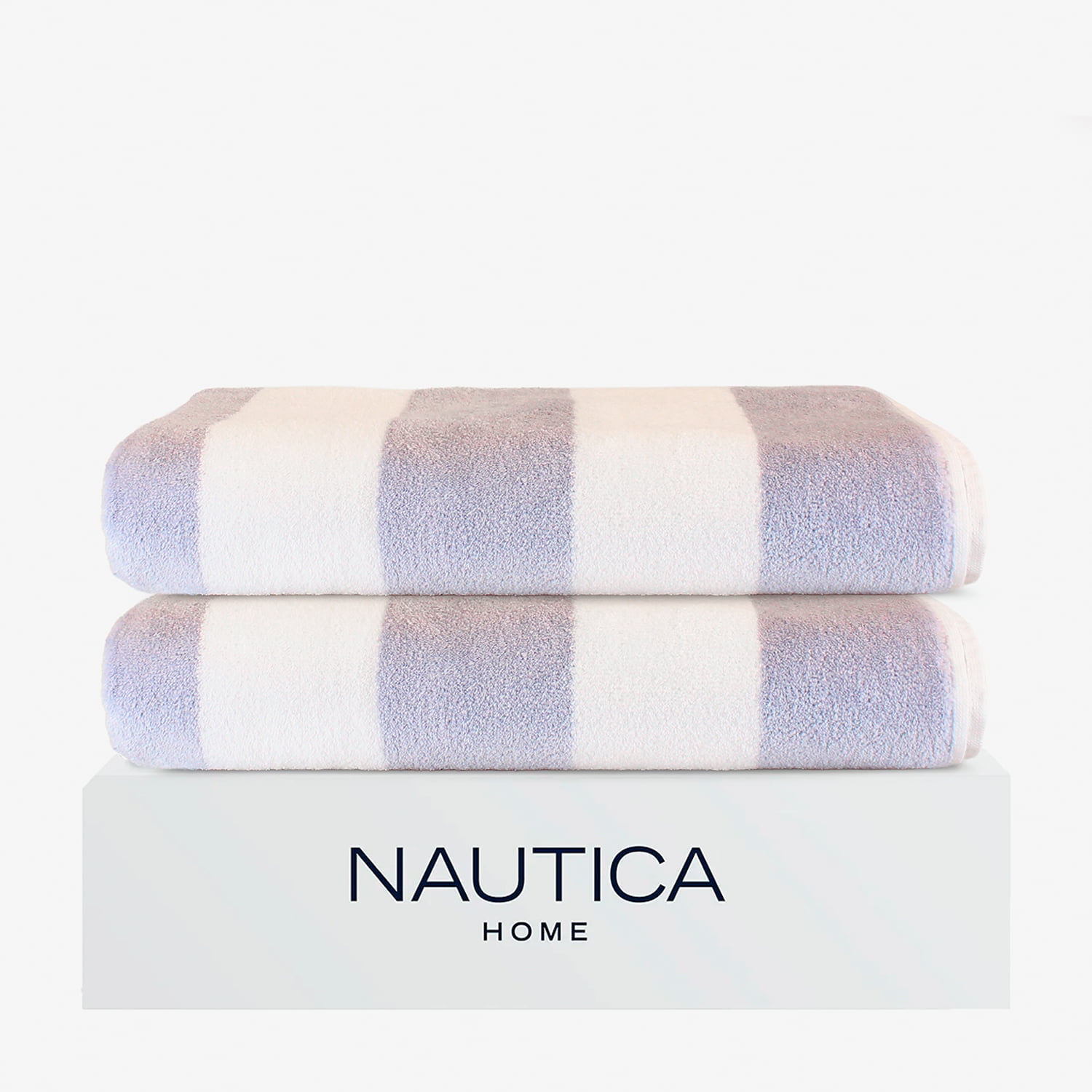 2 Toallas De Playa Nautica Home 100% Algodón 163x81cm Cabana Gris