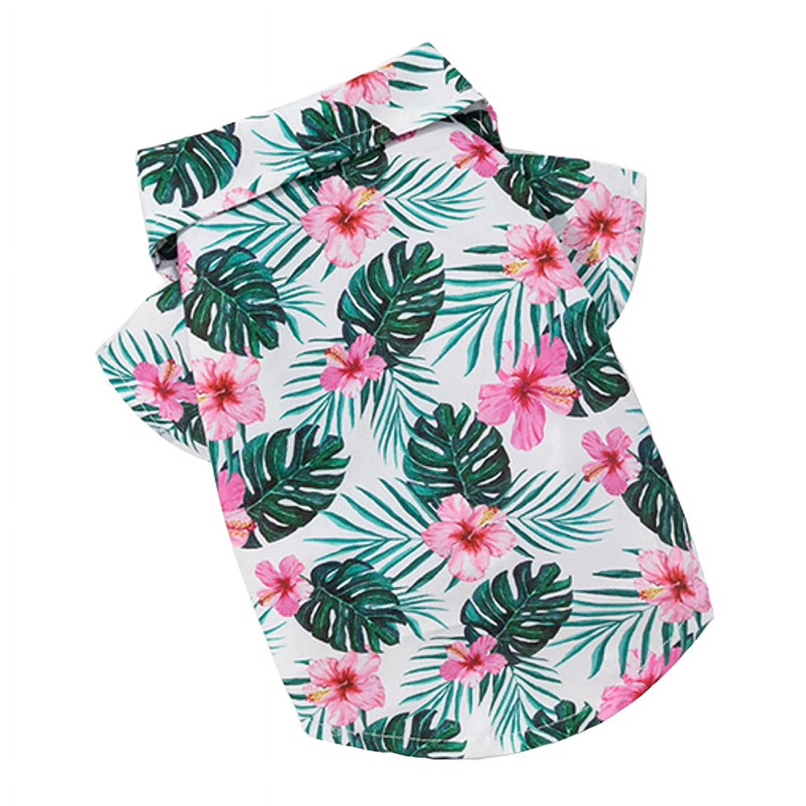 Winpet - Ropa Para Perros Y Gatos Guayabera Palm Pink - M A Xl