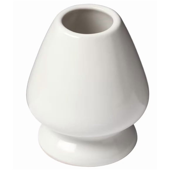 Soporte De Cerámica Para Batidor De Matcha Blanco