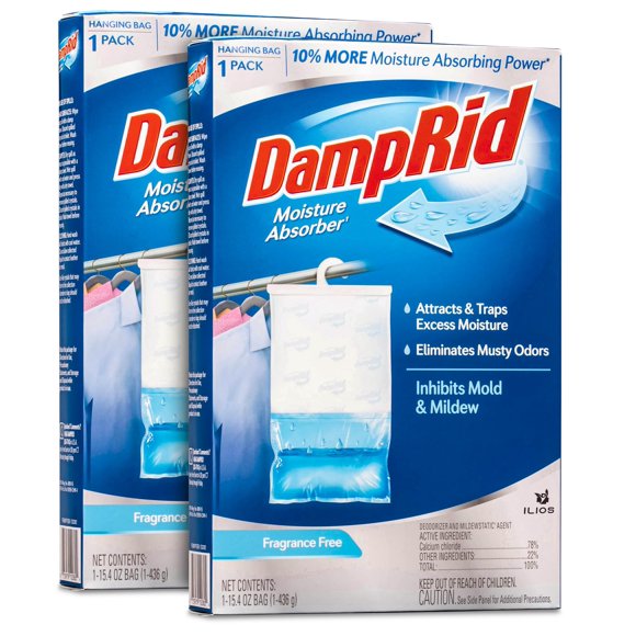 Absorbedor de humedad ILIOS Damp Rid bolsa colgante 436 g, paquete de 2
