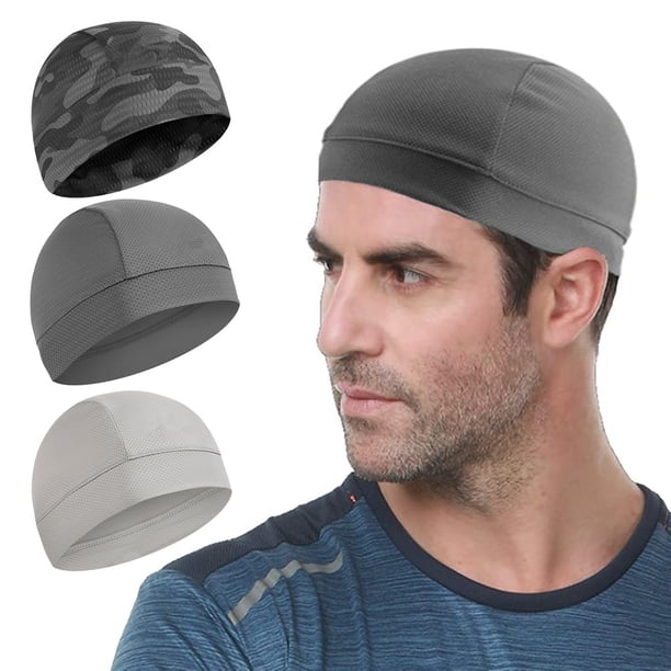 3 piezas de sombrero sin ala de secado rápido, de seda de hielo para verano, para montar a caballo, pequeño, para correr, deportes, con forro
