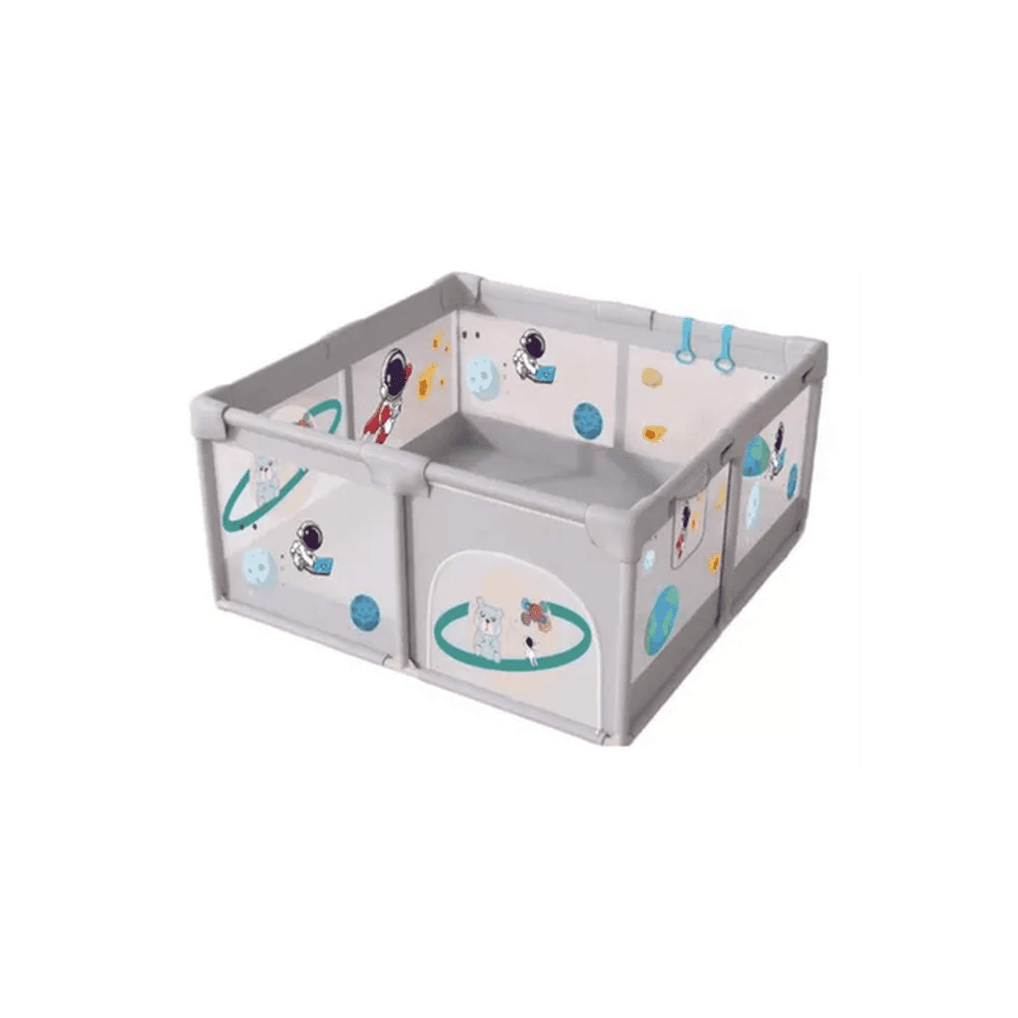 Genérico - Corral Y Gimnasio Para Niños Con Alfombra Y Juegos, Astro, Gris