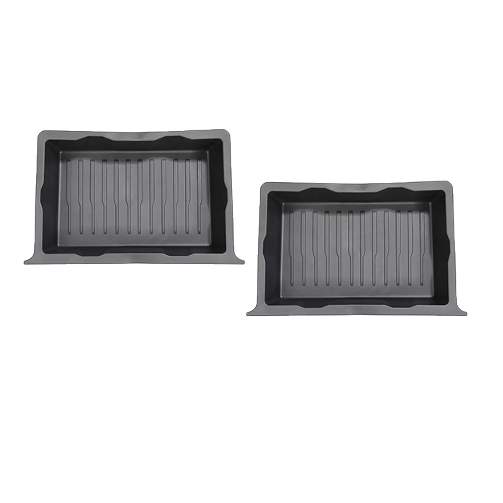 Magideal - Organizador De Caja De Almacenamiento Debajo Del Asiento Automático, Soporte De Caja De Cajón De Contenedor De Bandeja Oculta De Asiento Trasero, Para 2 Piezas