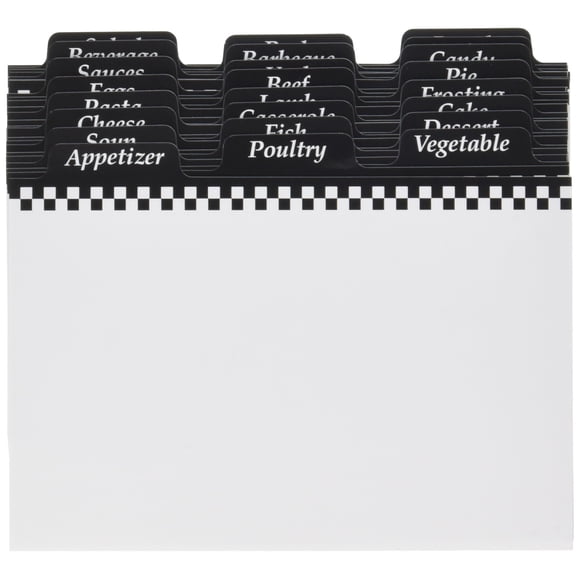 Separadores para cajas de recetas Weatherbee de 10 x 15 cm con 24 pestañas