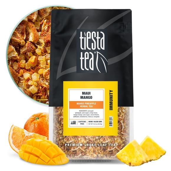 Té de hierbas Tiesta Tea Maui Mango, hojas sueltas, 16 oz, 200 tazas