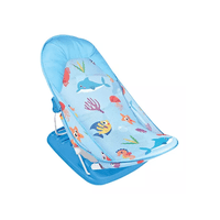 Genérico - Silla De Baño Plegable Para Bebé Con Almohada Y Red Flotante, Celeste