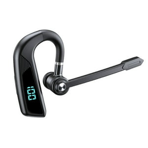 Veat00L - V16 Auricular Bluetooth Inalámbrico Ultra Larga Espera Colgando Auriculares De Negocios Led De Pantalla Digital Inteligente De Cancelación De Ruido Negro