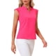 thumbnail image 4 of INSPIRE CHIC Blusa Básica de Trabajo sin Mangas con Cuello en V para Mujer XS Rosa Fucsia, 4 of 6