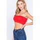 thumbnail image 5 of Saronite Top de Tubo Bandeau sin Tirantes, Acolchado y sin Costuras Basics, Rojo (para Mujer), 5 of 5