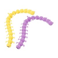 Magideal - 2X Fidget Caterpillar Toy Sensory Slug Toy Ornamento Expandible Juguete Relajante Juguete De Viaje Para Adolescentes Regalo Adultos Cumpleaños Niños Y