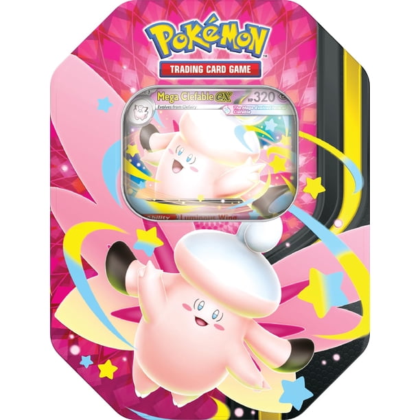 Lata Coleccionable de Cartas Pokémon Mega Moonlit Mega Clefable