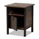 thumbnail image 2 of Mesita de noche Baxton Studio Vaughan Modern Wood Marrón/Negro, 2 of 9