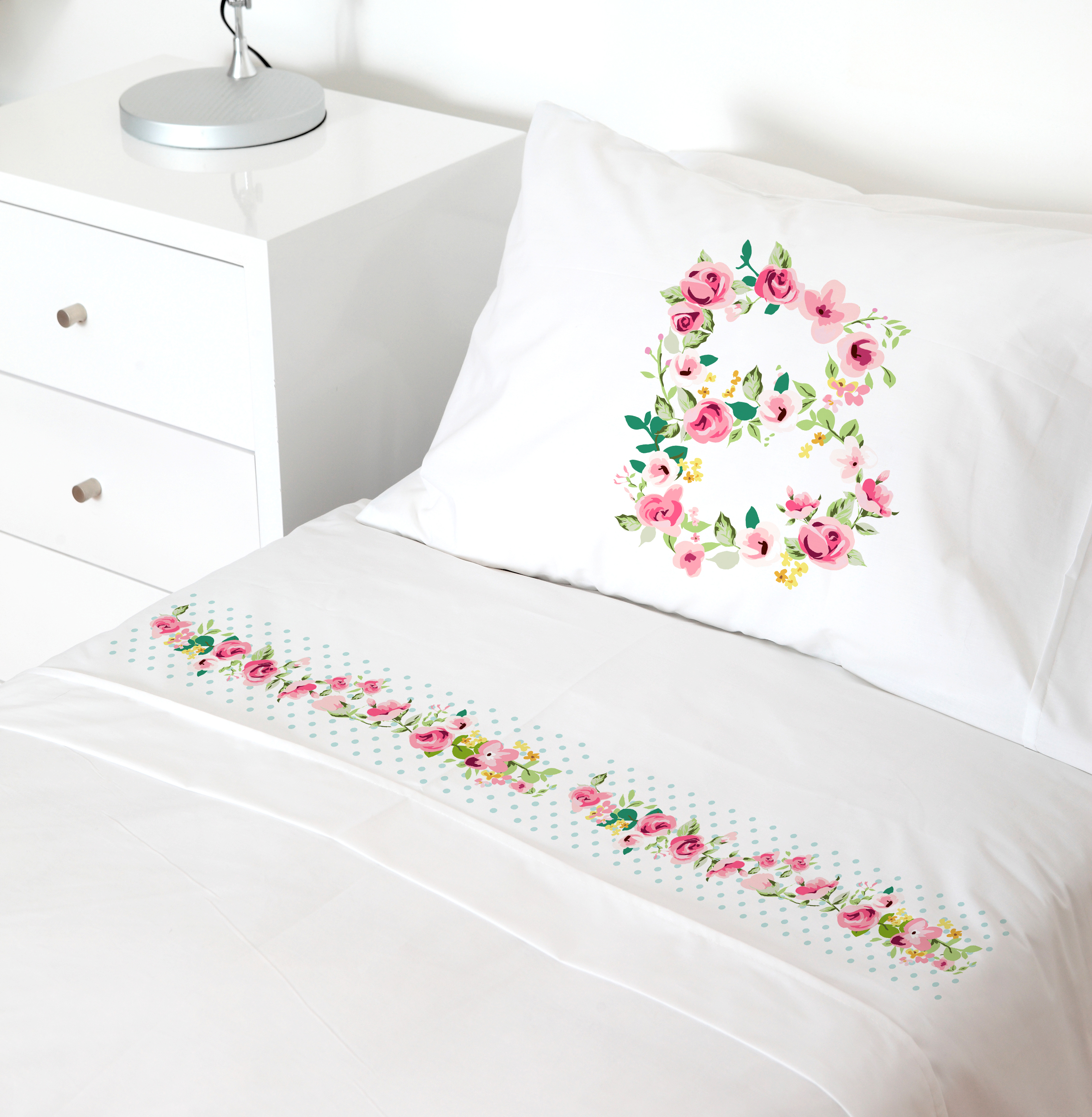 Tuyo Print - Juego De Sábanas 1,5 Pl Letras Vintage B