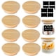 thumbnail image 1 of Tapas para tarros de yogur Oui, 5 onzas, paquete de 8 unidades, madera de bambú natural, 1 of 7
