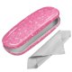 thumbnail image 1 of Funda para gafas FINTIE, carcasa dura, piel vegana rosa brillante, 1 of 8