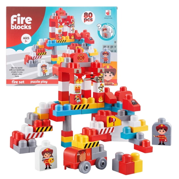 Bloques De Construcción Grandes 80 Piezas Para Niños Infantil rojo