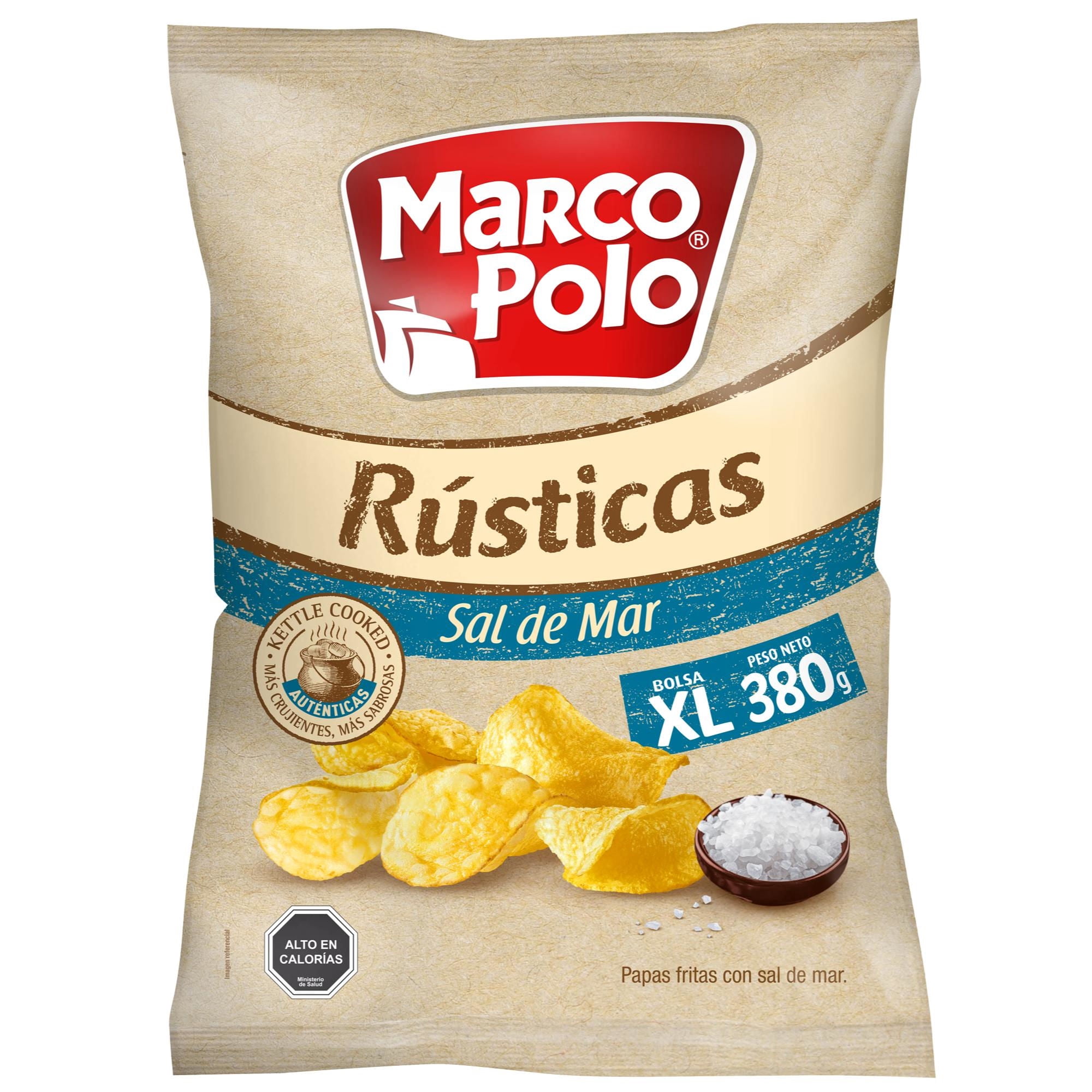 Papas Fritas Rústicas Sal De Mar 380 g Marco Polo