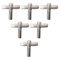 Magideal - 6 Tornillos De Ala De Soporte De Platillo De 20Mm De Longitud, Piezas De Instrumentos De Percusión De Liberación Rápida De Metal Para Piezas De Tambor