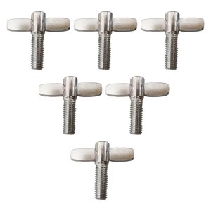 Magideal - 6 Tornillos De Ala De Soporte De Platillo De 20Mm De Longitud, Piezas De Instrumentos De Percusión De Liberación Rápida De Metal Para Piezas De Tambor