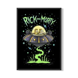 Creango - Cuadro Poster Enmarcado Rick And Morty Decorativo