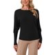 thumbnail image 4 of INSPIRE CHIC Suéteres de Mujer de Manga Larga Murciélago Oversized Hombro Descubierto Cuello Redondo Tejido Suelto Talla M Negro, 4 of 6