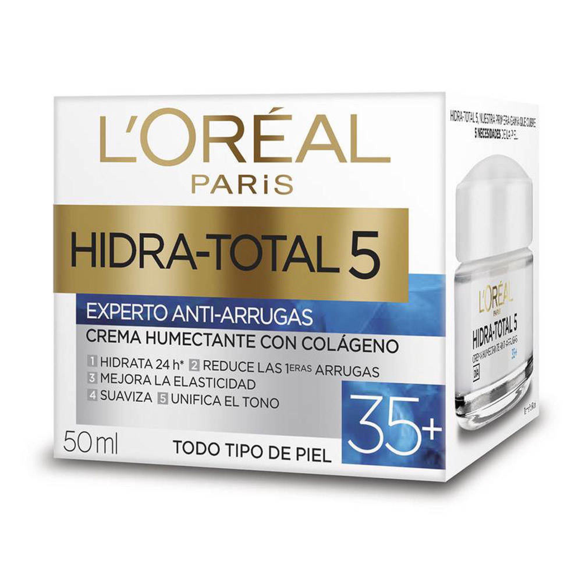 Crema Facial L'oreal Paris Hidra-total 5 Todo Tipo De Piel +35