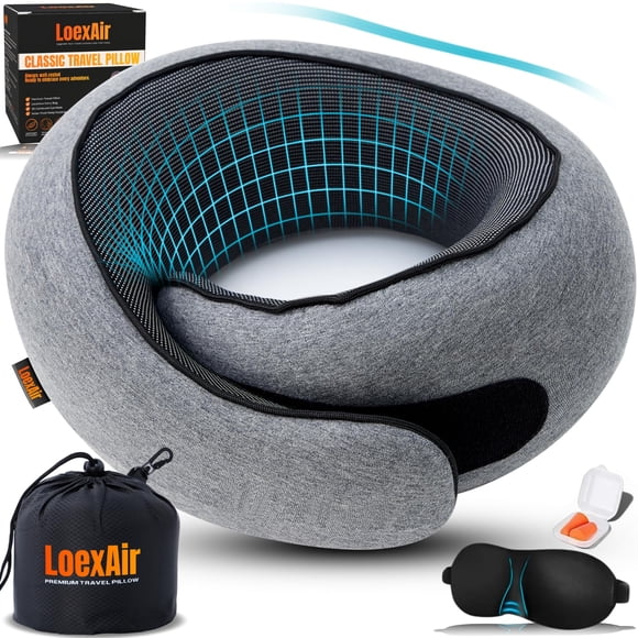 Almohada De Viaje ™ De Tela 100% Algodón Y Espuma Viscoelástica