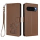 thumbnail image 1 of Funda de Gato tipo Libro para Google Pixel 9 Pro XL 5G, Marrón, 1 of 6