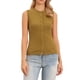 thumbnail image 1 of INSPIRE CHIC Camiseta sin mangas abotonada para mujer, chaleco sin mangas acanalado, cuello redondo, parte delantera abierta, tops de punto casuales XS Caqui, 1 of 6