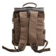 thumbnail image 3 of Mochila unisex vintage en lona café y cuero, 3 of 5