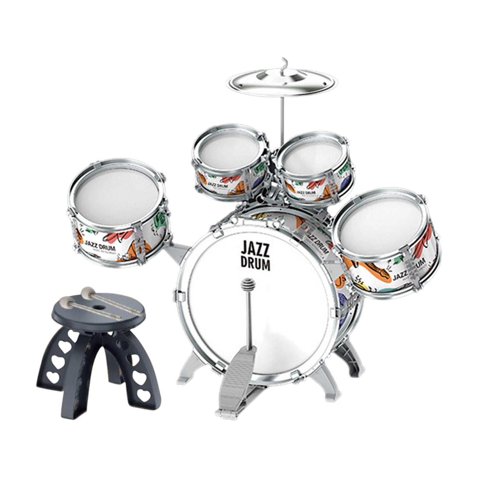Bothyi - Niños Jazz Drum Set Música Iluminación Desarrollo Juguete Platillos Bass Drum Kits Estilo B