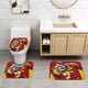 thumbnail image 2 of Hamburglar Juego de 3 alfombras de baño de coral fleece: tapete de baño + alfombra de inodoro en forma de U + funda de tapa de inodoro en forma de O, 2 of 6