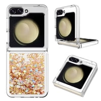 Foxdock - Funda Para Sansung Galaxy Z Flip 6 Con Brillo Líquido, Protección Completa Y Soporte De Anillo Giratorio