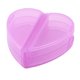 thumbnail image 1 of Caja de Almacenamiento de Pastillas en Forma de Corazón de Plástico con 4 Compartimentos Separados para la Familia Uxcell Púrpura, 1 of 5