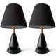 thumbnail image 1 of Lámpara de Velador Mesa Decoración Dormitorio Living Negra Pack de 2, 1 of 3