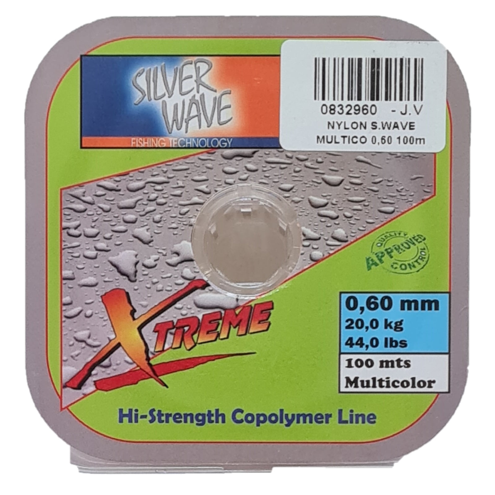 Silver Wave - Nylon De Pesca Multicolor 0,60mm Resistenci20kg Bobina 100mt