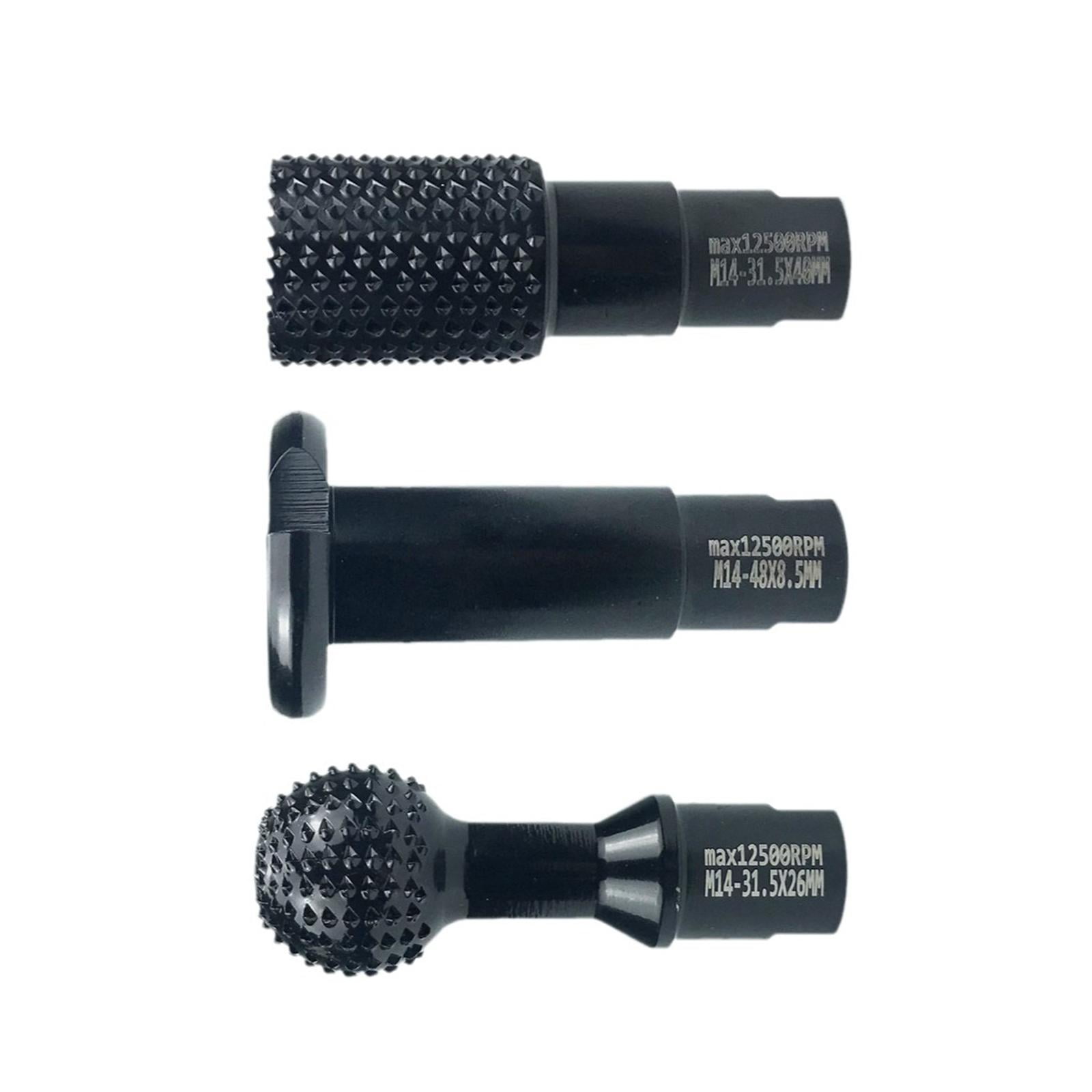 Magideal - Juego De 3 Brocas Para Fresadora Rotativa Para Carpintería, Tallado De Madera, Broca Escofina, Herramienta De Fresado De Acero De Aleación Para Rectif M14