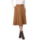 thumbnail image 1 of INSPIRE CHIC Falda de Mujer de Imitación de Gamuza Cintura Alta Negocios Casual Línea A Midi Faldas 2XL Marrón, 1 of 5