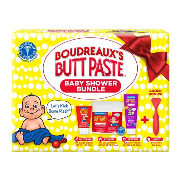 Set de regalo para baby shower, kit Boudreaux's Butt Paste para recién nacidos
