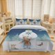 thumbnail image 1 of 3pcs Winter Snowman Warm Theme Bedding Three-Piece Set Duvet Cover Pillowcase Set Soft, 1 of 5