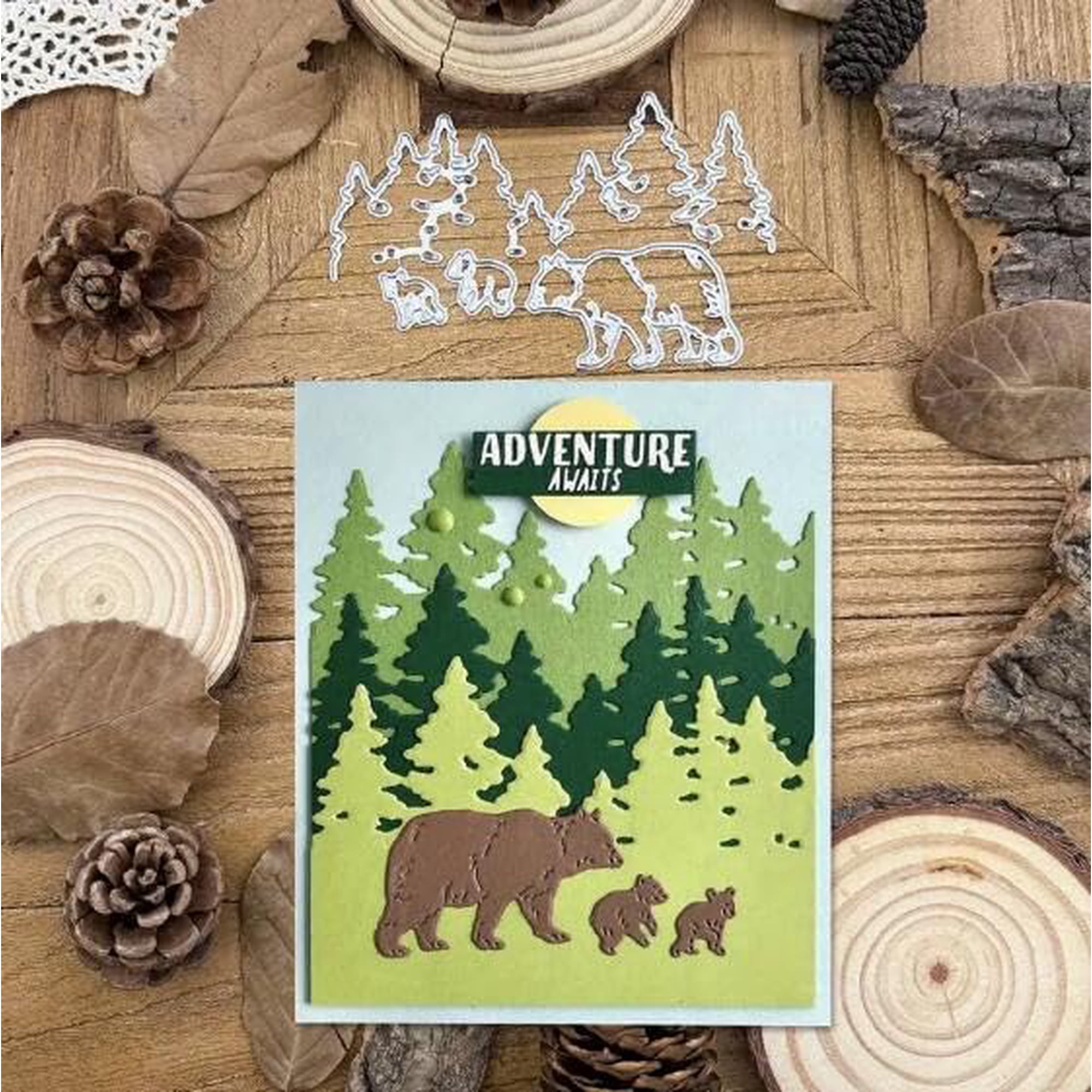 Troqueles Para Cortar Hojas De Árbol De Oso De Sznilindm Para Álbumes De Recortes