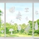 thumbnail image 3 of 18 pegatinas de ventana con forma de hongo y hoja para ventanas de vidrio - Calcomanías anticolisión para ventanas contra impactos de pájaros, pegatinas de prisma no adhesivas para ventanas, pegatinas, 3 of 6